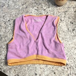 Sleeveless Ribbed Top/ Sports bra